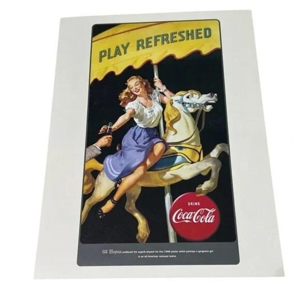 1948 Coca Coca Two Sided Reproduction Vintage Print Ad Poster